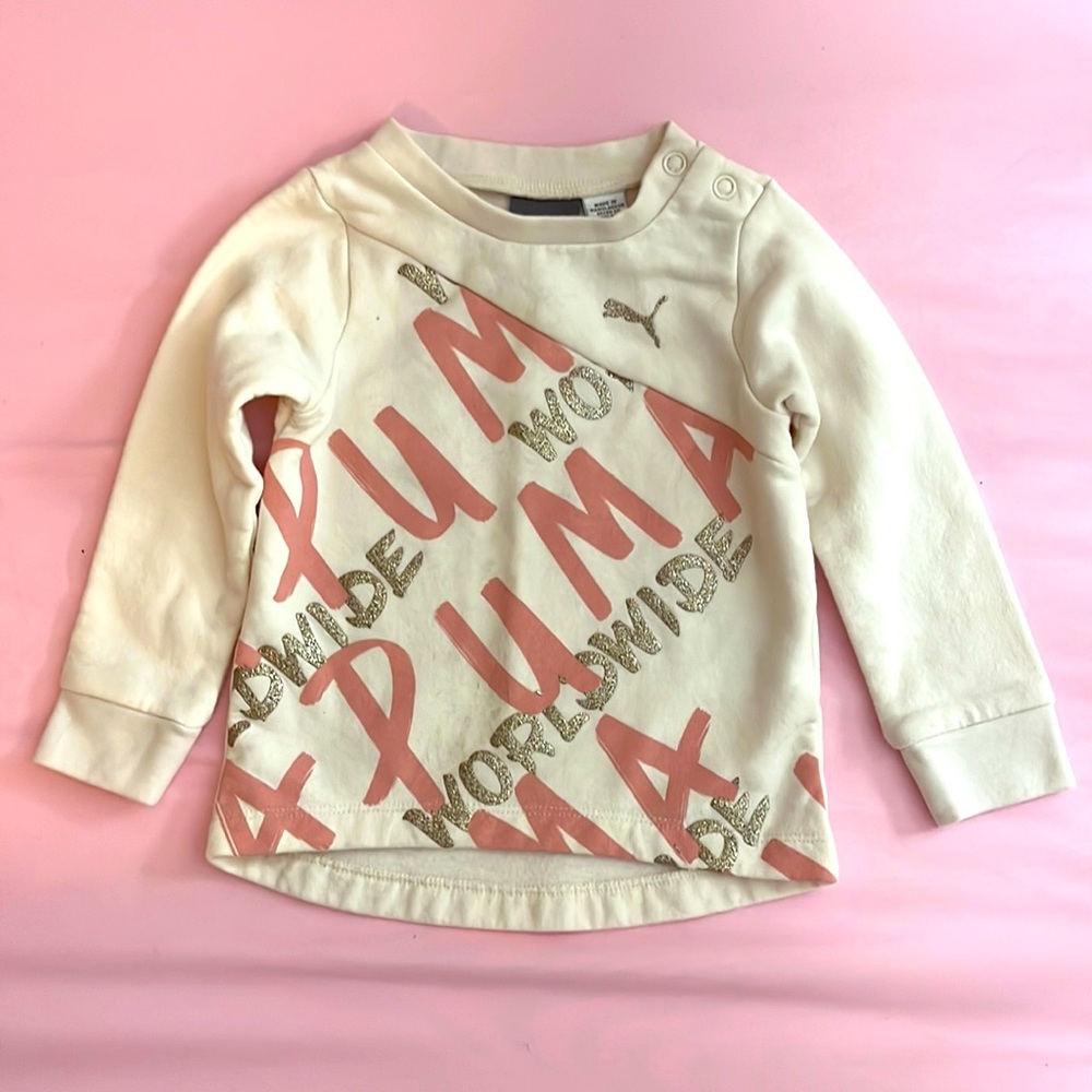 BABY GIRL PUMA SWEATSHIRT : SIZE 6-9 MONTHS